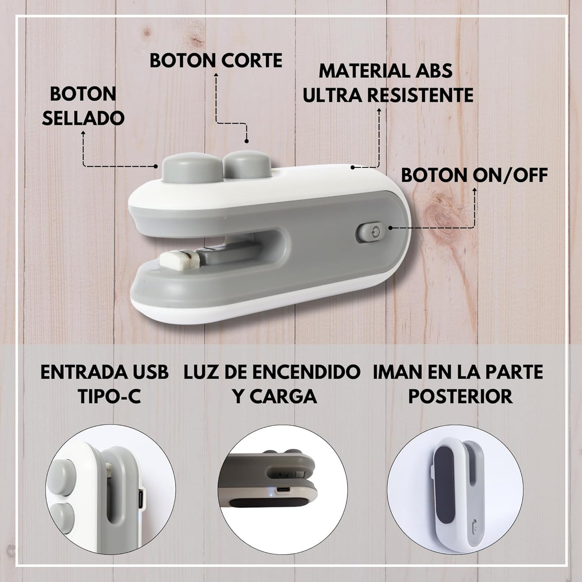 Mini sellador de bolsas